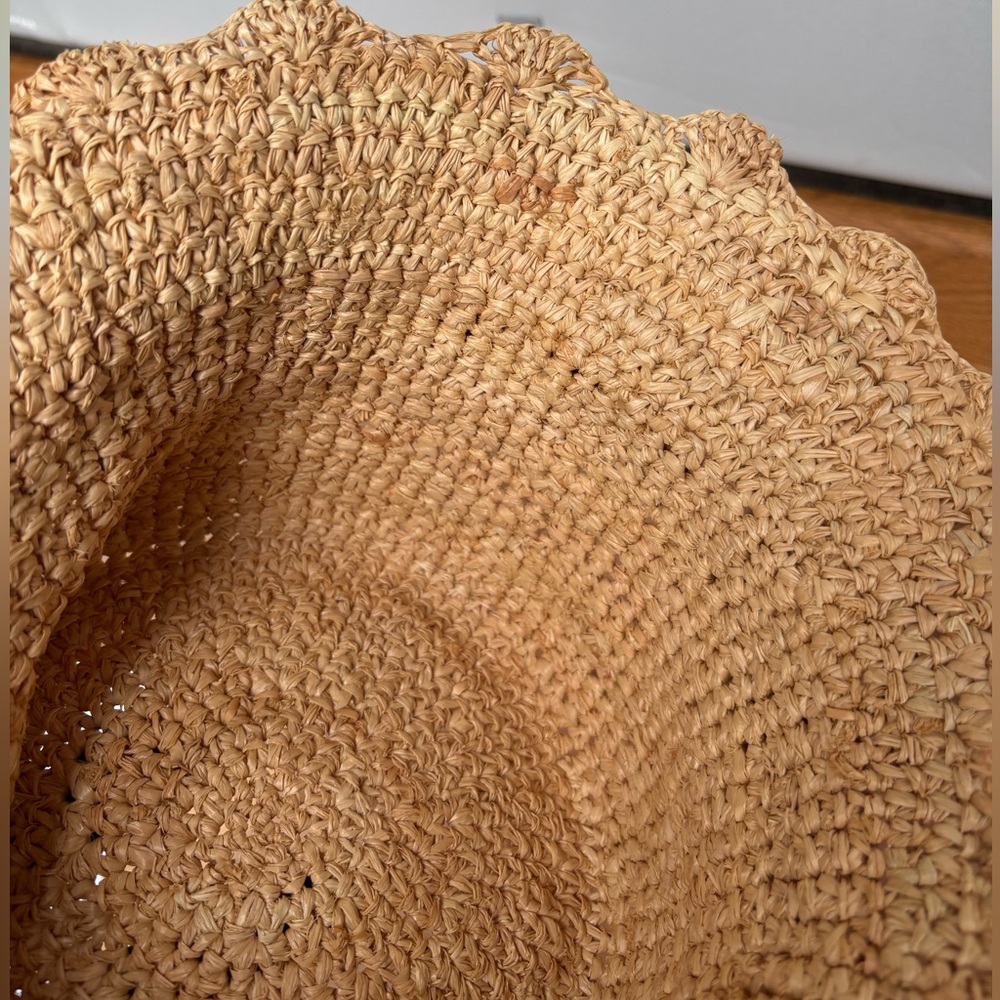 Paco Rabanne Embellished Raffia Bucket Hat Beige - Picture 12 of 16